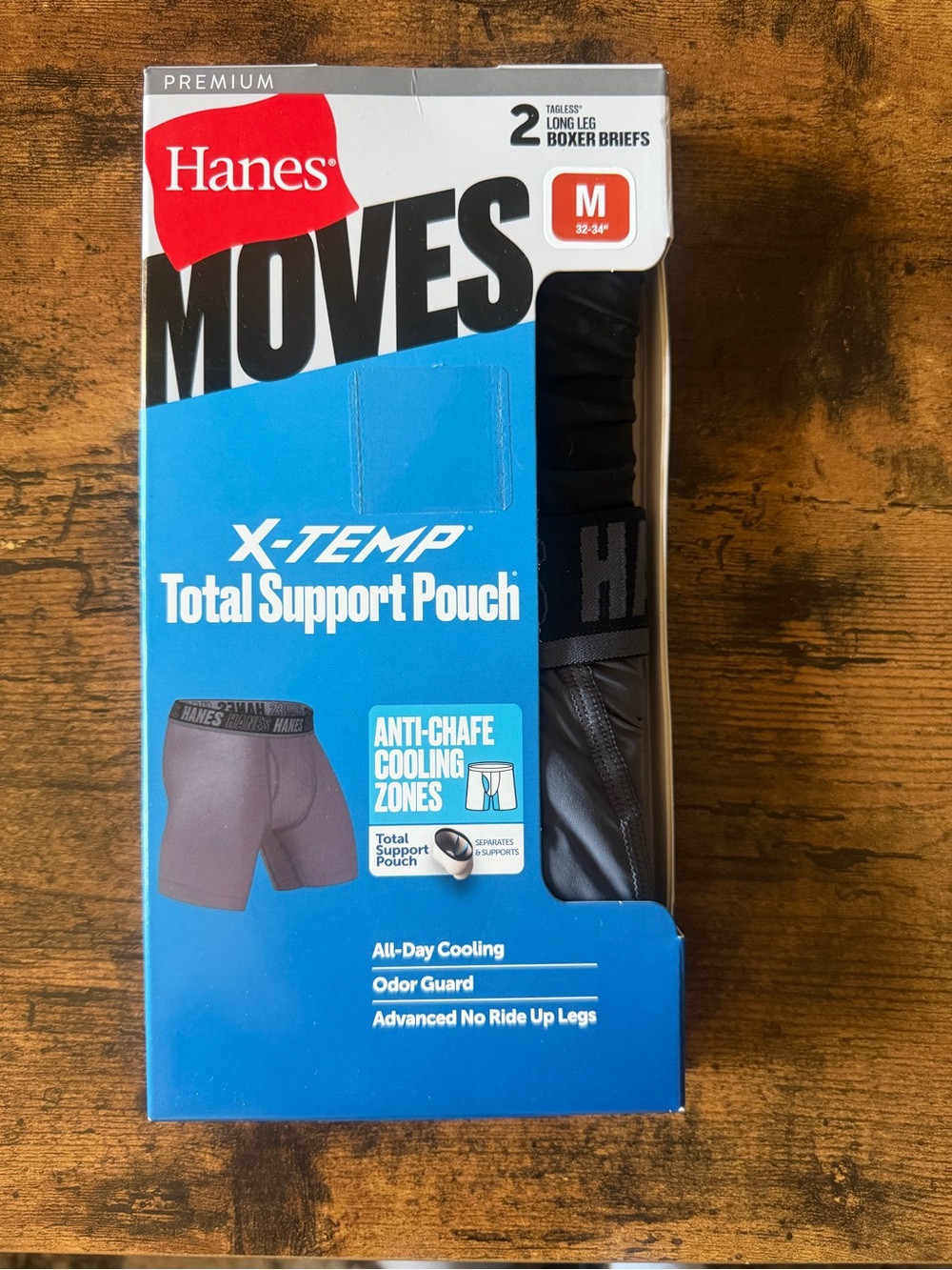 Hanes moves xtemp long boxerbriefs